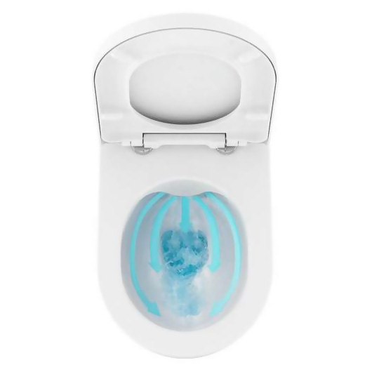 Aragio wall hung toilet with double flush